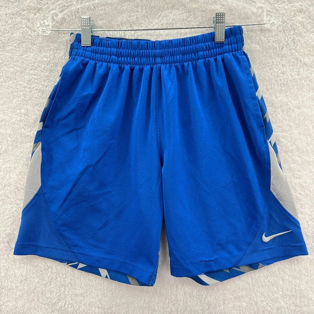 Nike Dri-Fit Shorts Boys Medium Blue Shorts Running Gym Training Polyester Youth